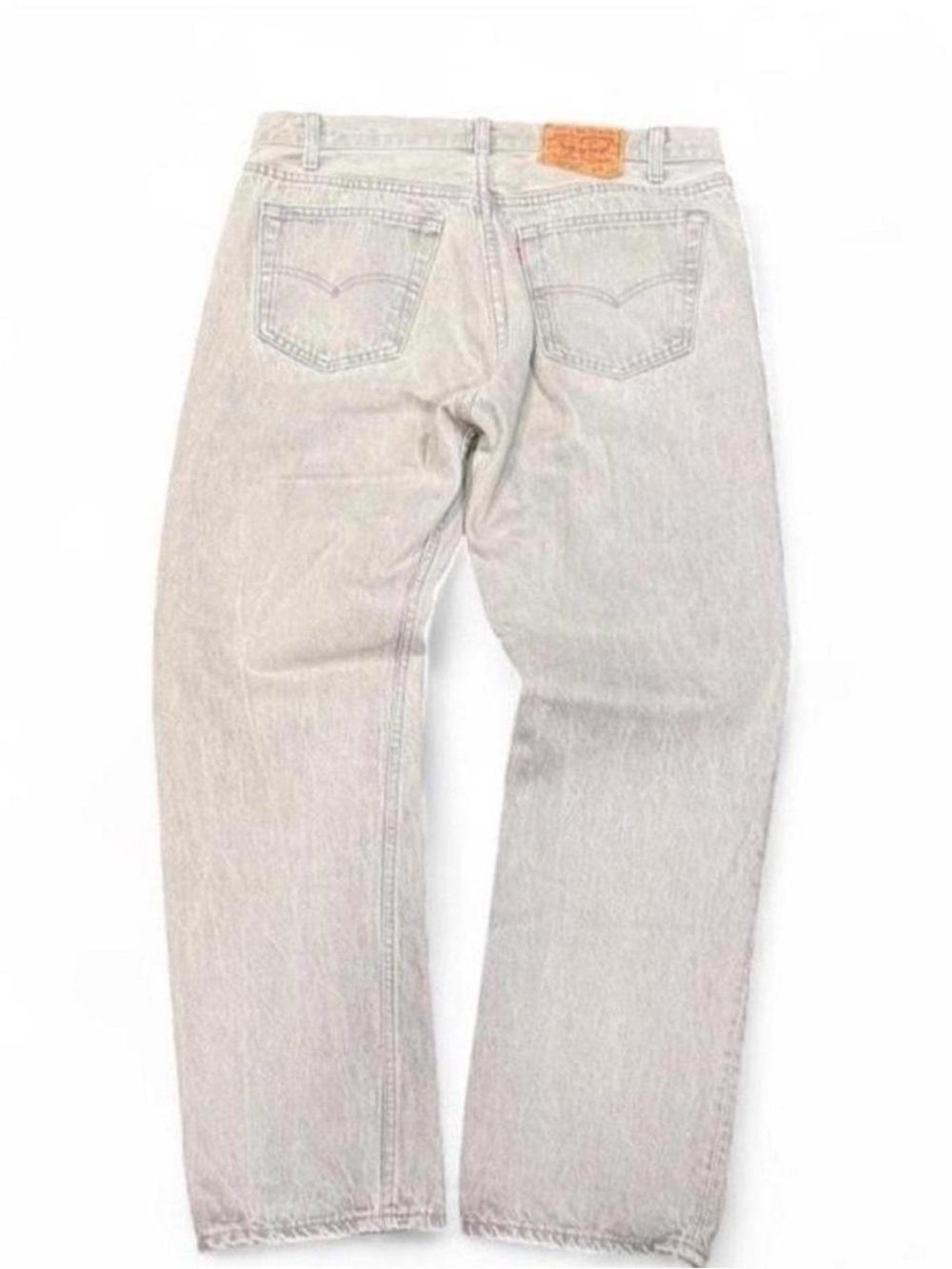 Vintage 80s Levi's 501 Grey Light Washed Straight Jeans Button Fly Made in USA